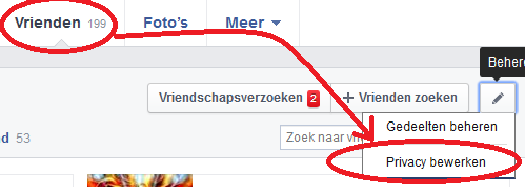 vriendenlijst facebook verbergen